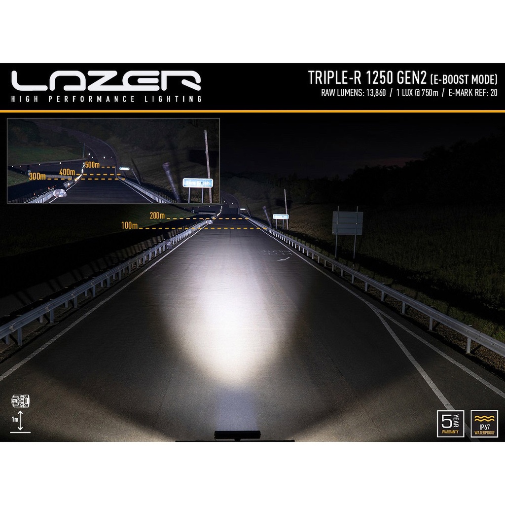 Lazer Lamps Gen 2 Triple-R 1250 LED Light Bar With Position Light