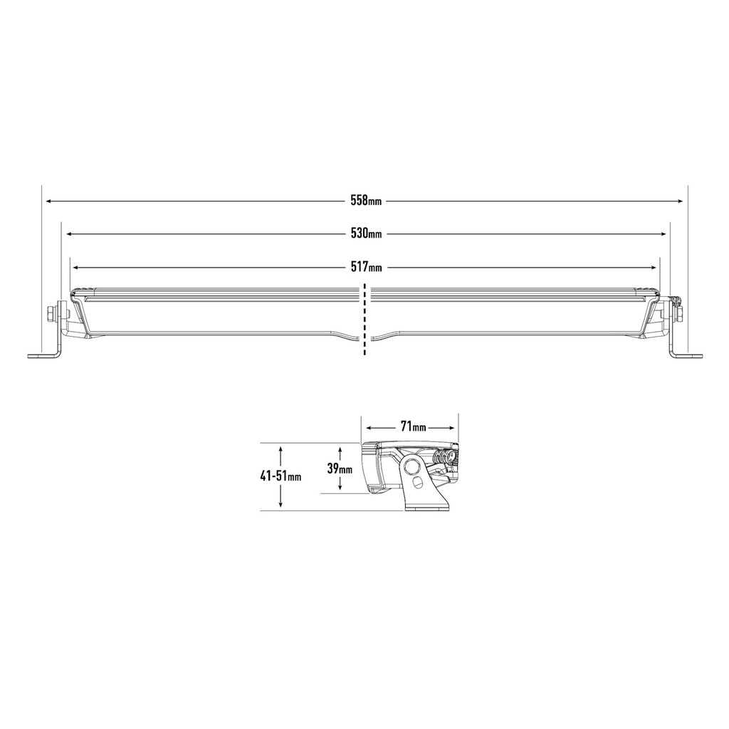 Lazer Lamps Glide Elite Curved LED Light Bar With Position Light
