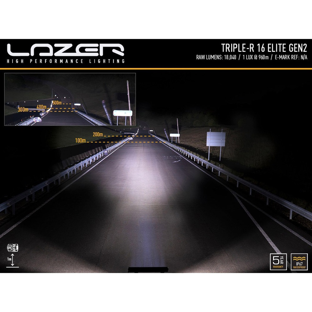 Lazer Lamps Grille Integration Kit With Gen 2 Triple-R 16 Elite Lamp