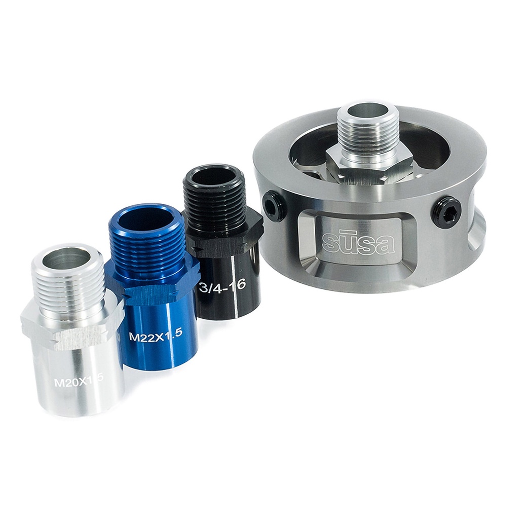 Susa Billet Oil Filter Spacer With Sender Take Off Ports