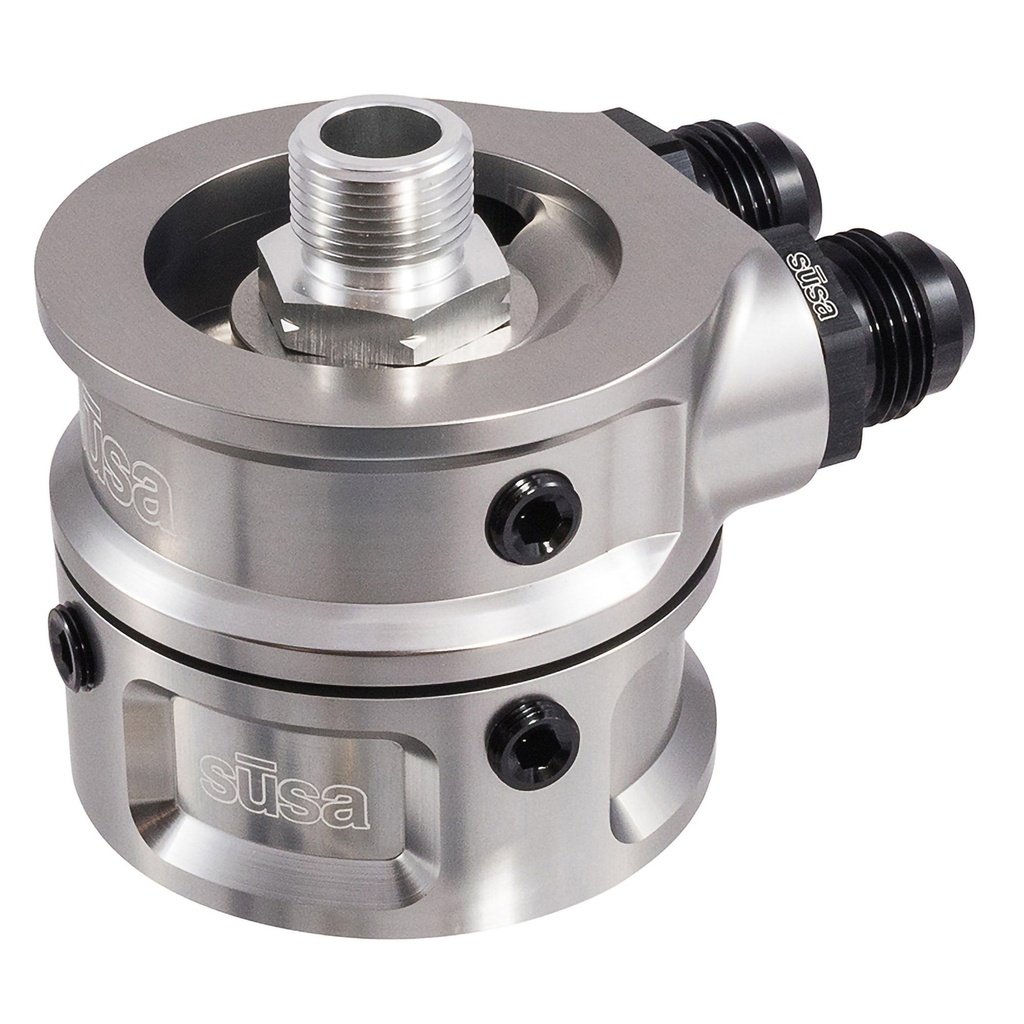 Susa Billet Oil Filter Spacer With Sender Take Off Ports