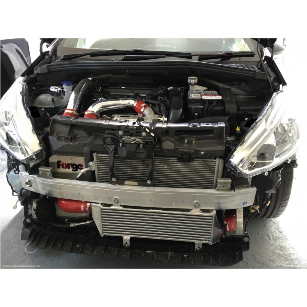 Forge Front Mount Intercooler with Black Silicone Hose