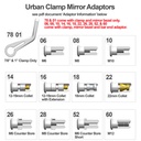 Oberon Performance Urban Oblong Bezel Motorcycle Mirror
