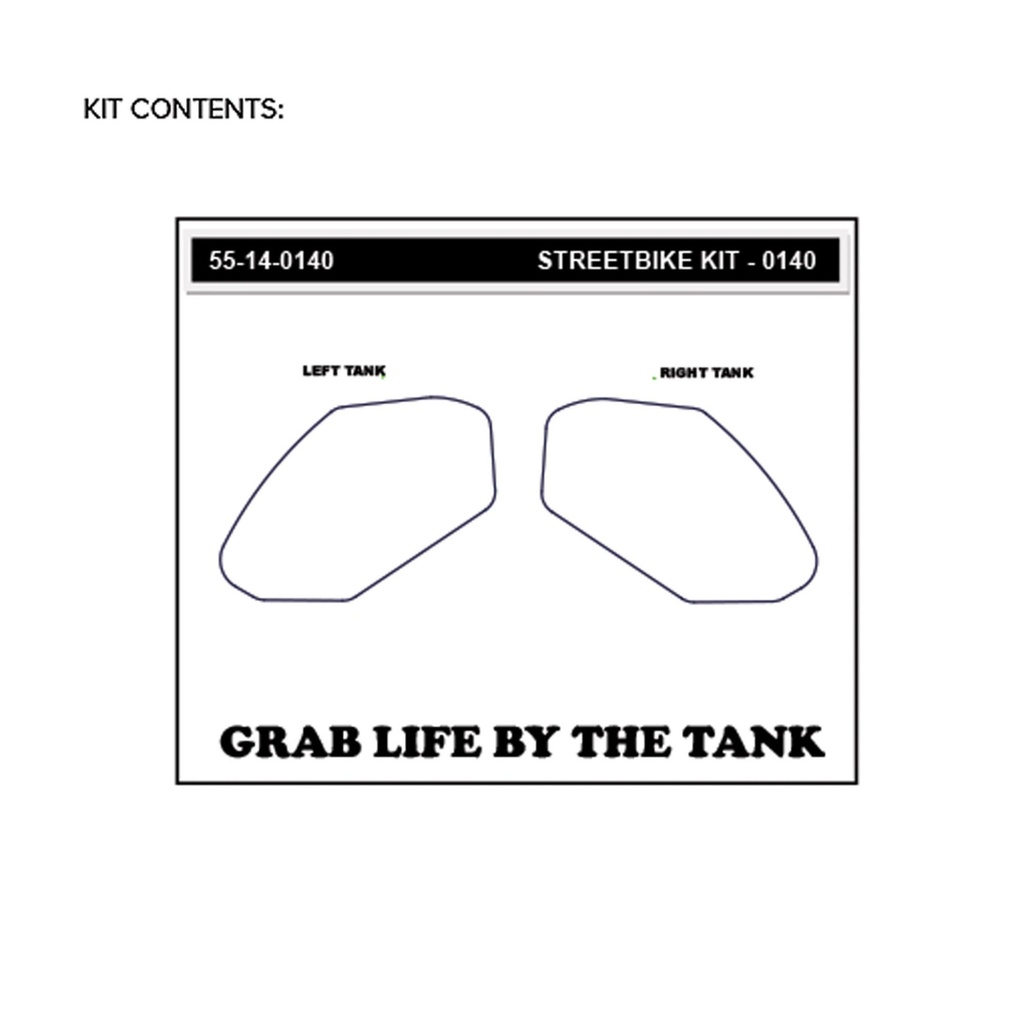 StompGrip Icon Streetbike Black Traction Kit