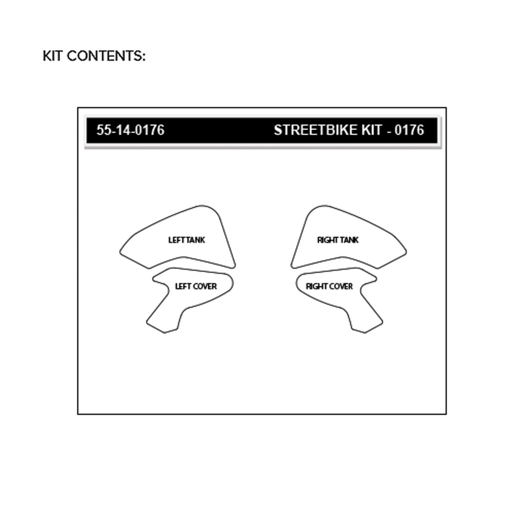 StompGrip Icon Streetbike Black Traction Kit