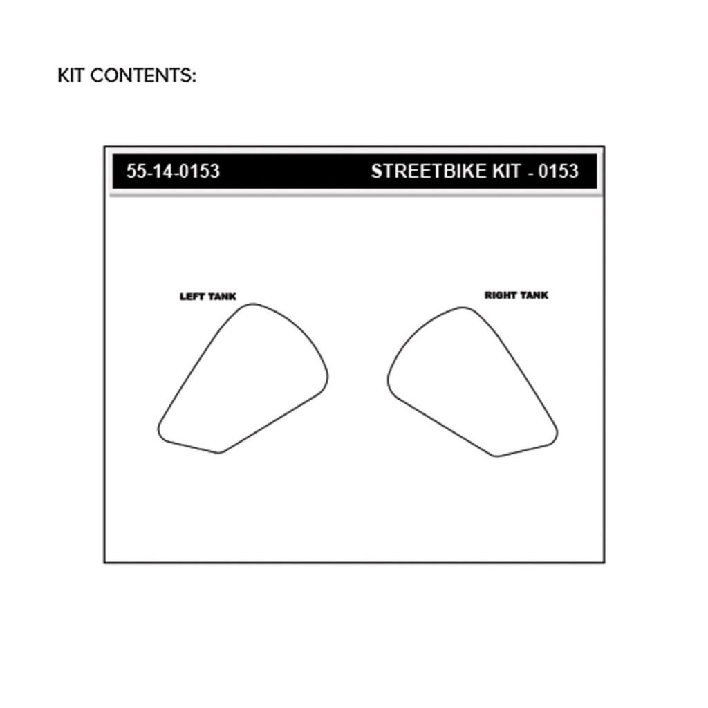 StompGrip Icon Streetbike Black Traction Kit