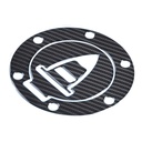 Red Dynamic Carbon Fibre Effect Motorcycle Fuel Cap Defender