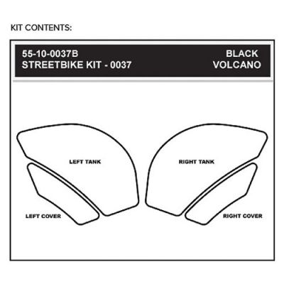 StompGrip Volcano Streetbike Black Traction Kit