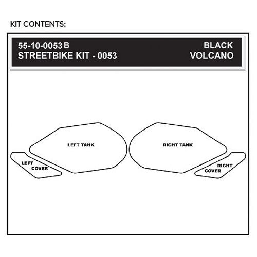 StompGrip Volcano Streetbike Black Traction Kit