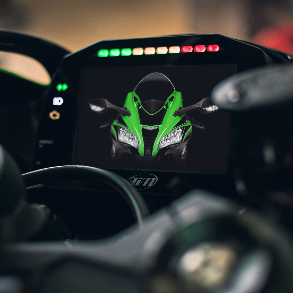 AIM MXK10 Kawasaki ZX-10R (Gen4 2011-15) Plug & Play Dash Logger
