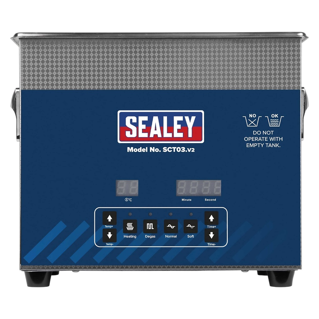 Sealey Ultrasonic Parts Cleaning Tank 3ltr - SCT03