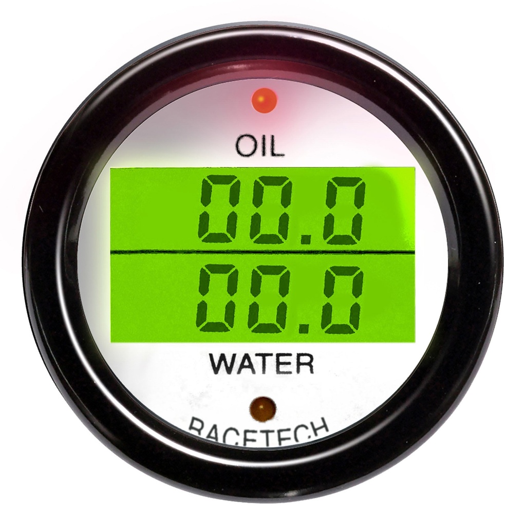 Racetech Oil Pressure - Water Temperature Dual Gauge