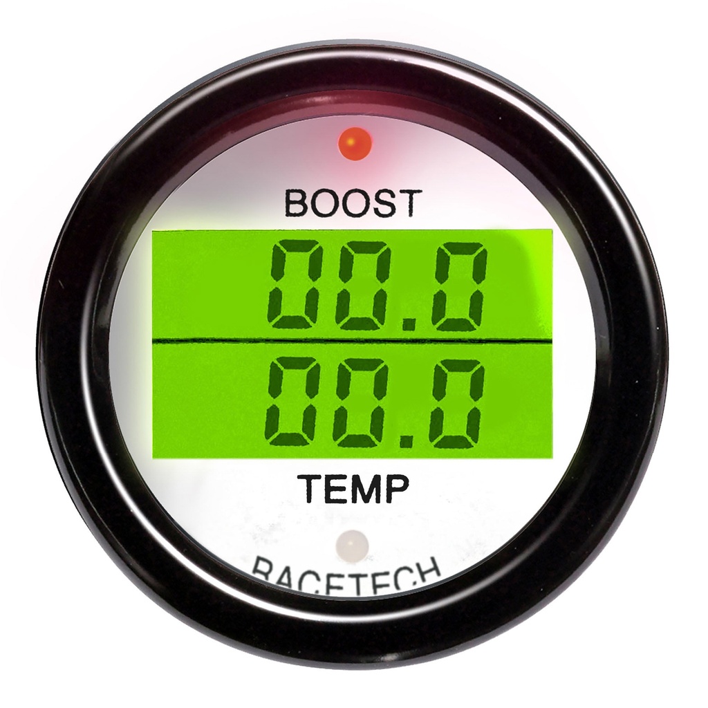 Racetech Turbo Boost - Temperature Dual Gauge