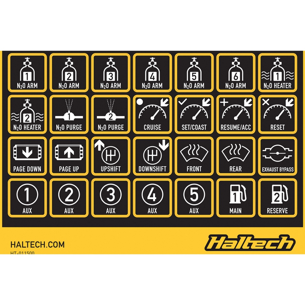 Haltech Label Set For CAN Keypad