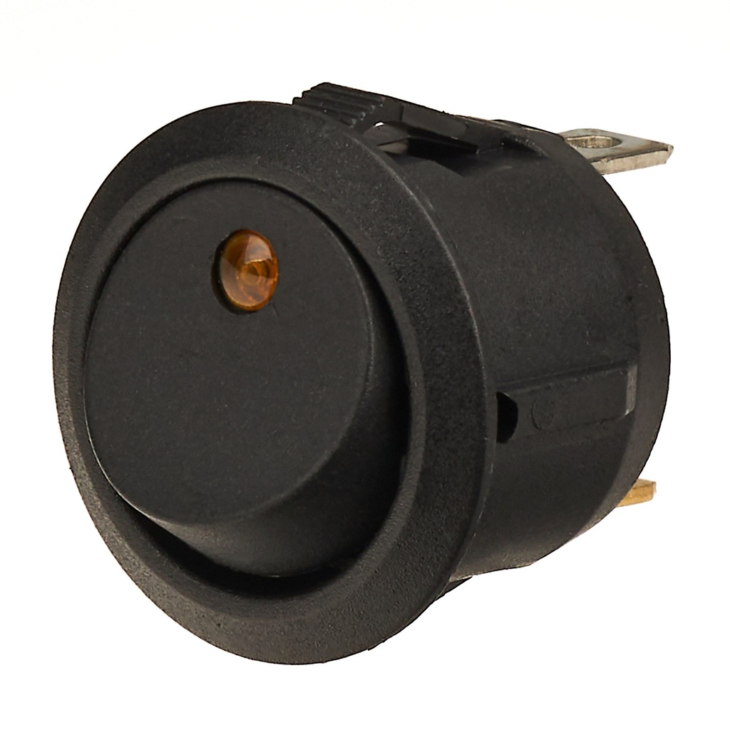 Automotive Plumbing Solutions Round Mini Rocker Switch With LED