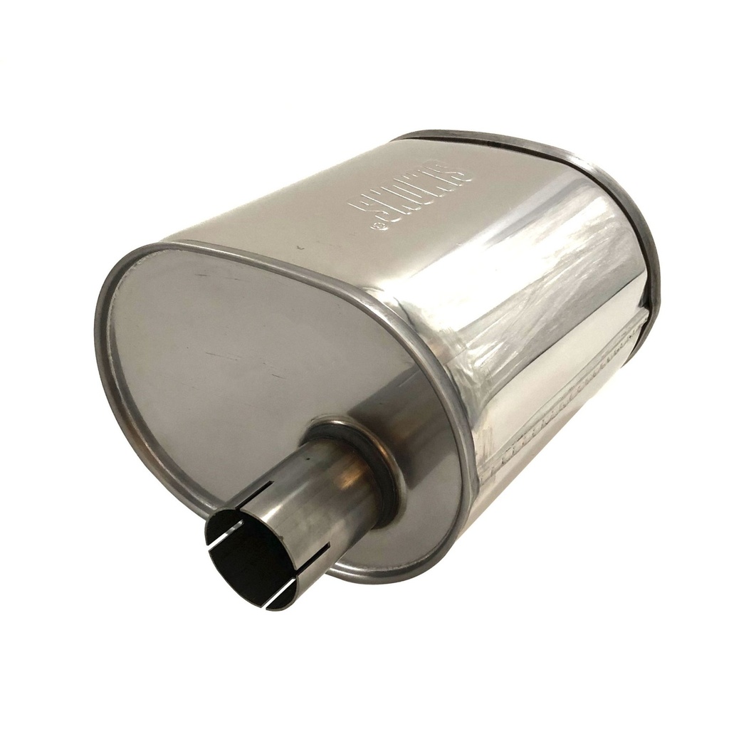 Jetex Universal Oval Exhaust Silencer - Offset
