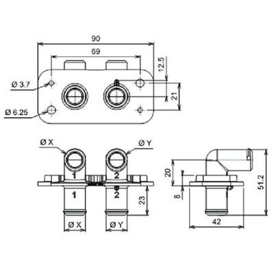 Demon Tweeks Bulkhead Elbow Connector 16mm (5/8")