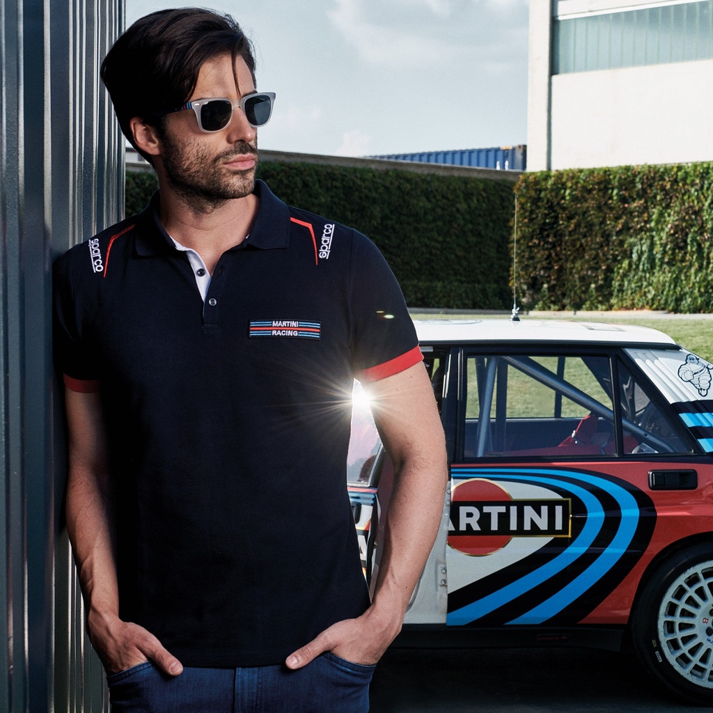 Sparco Martini Racing Embroidered Polo Shirt
