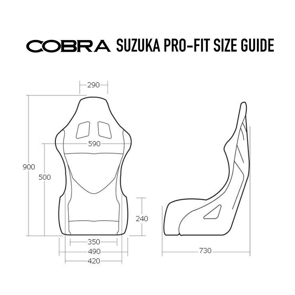 Cobra Suzuka Pro-Fit Fibreglass Seat