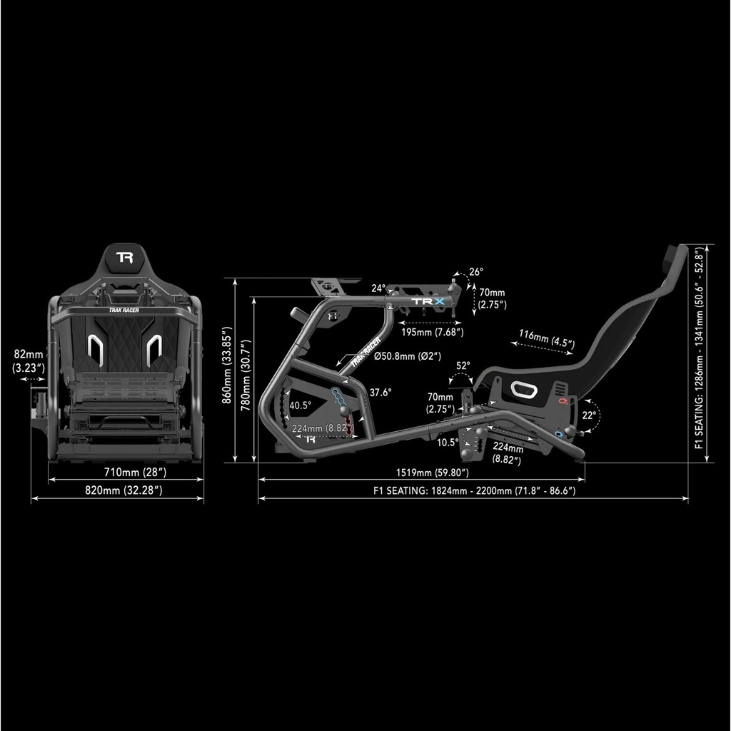 Trak Racer Racing TRX V2 Black Racing Simulator