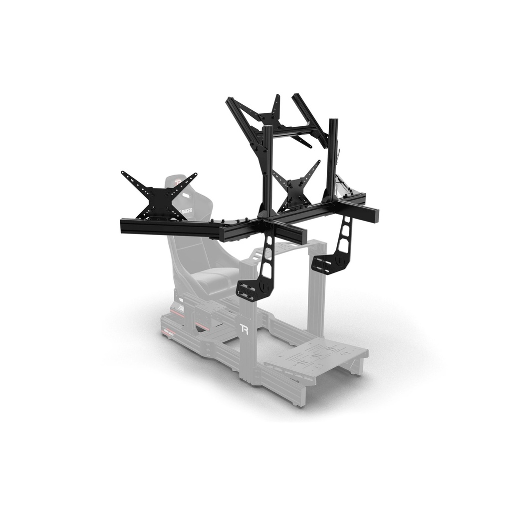 Trak Racer Cockpit Mounted Integrated Quad Monitor Stand