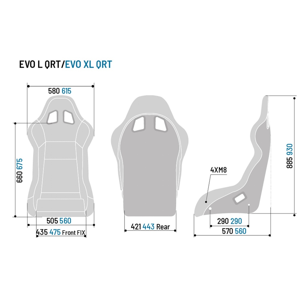 Sparco Evo / Evo L / Evo XL QRT Fibreglass Sim Racing Seat