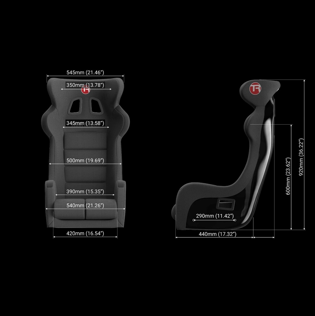 Trak Racer GT Style Seat - Carbon Fibre Finish