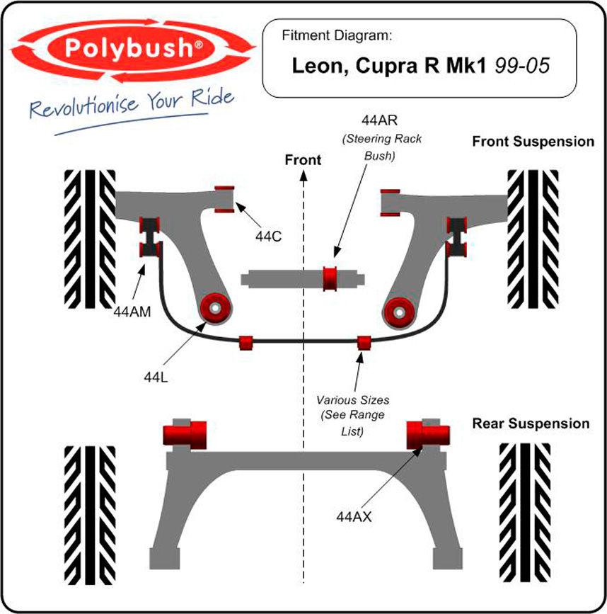 Polybush Rear - Beam Axle To Chassis Bush (44AX)