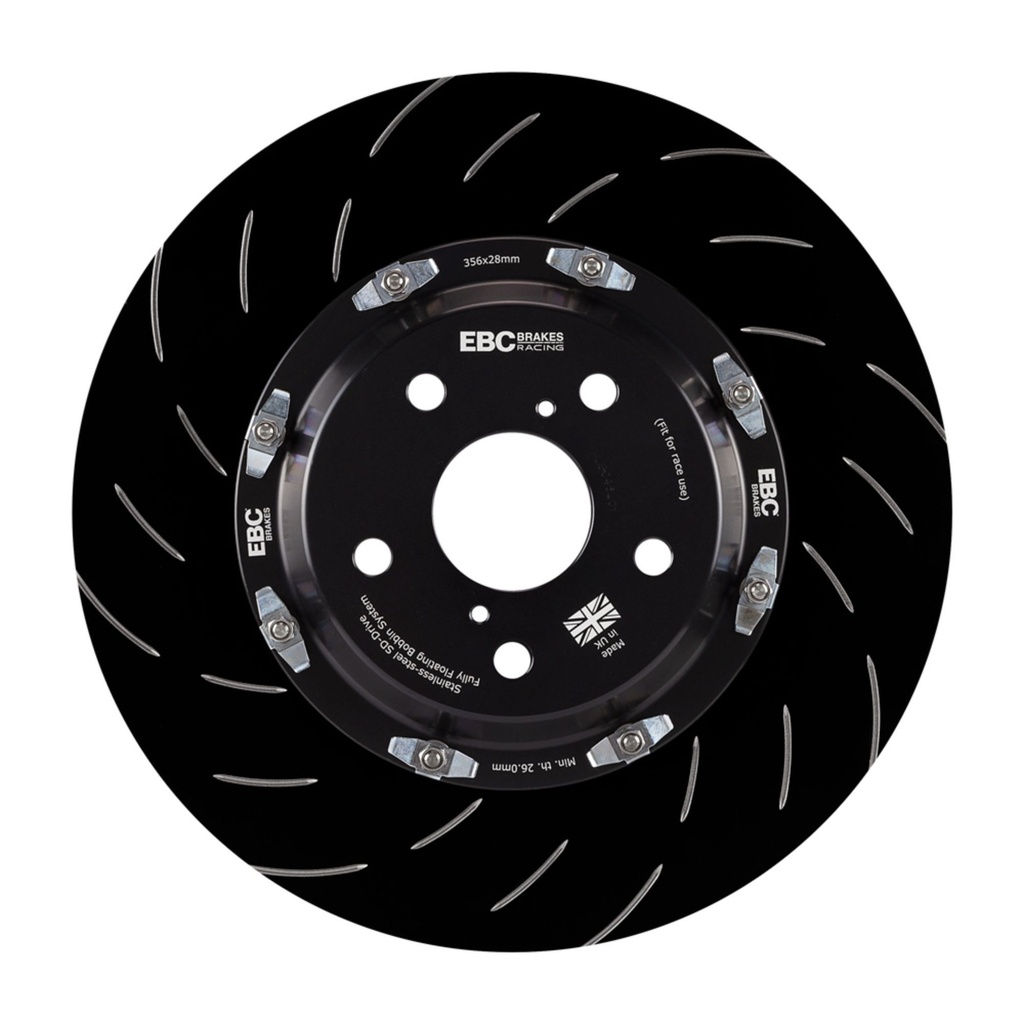 EBC Brakes Swept Groove 2-Piece Fully Floating Disc Kit With Yellowstuff Pads