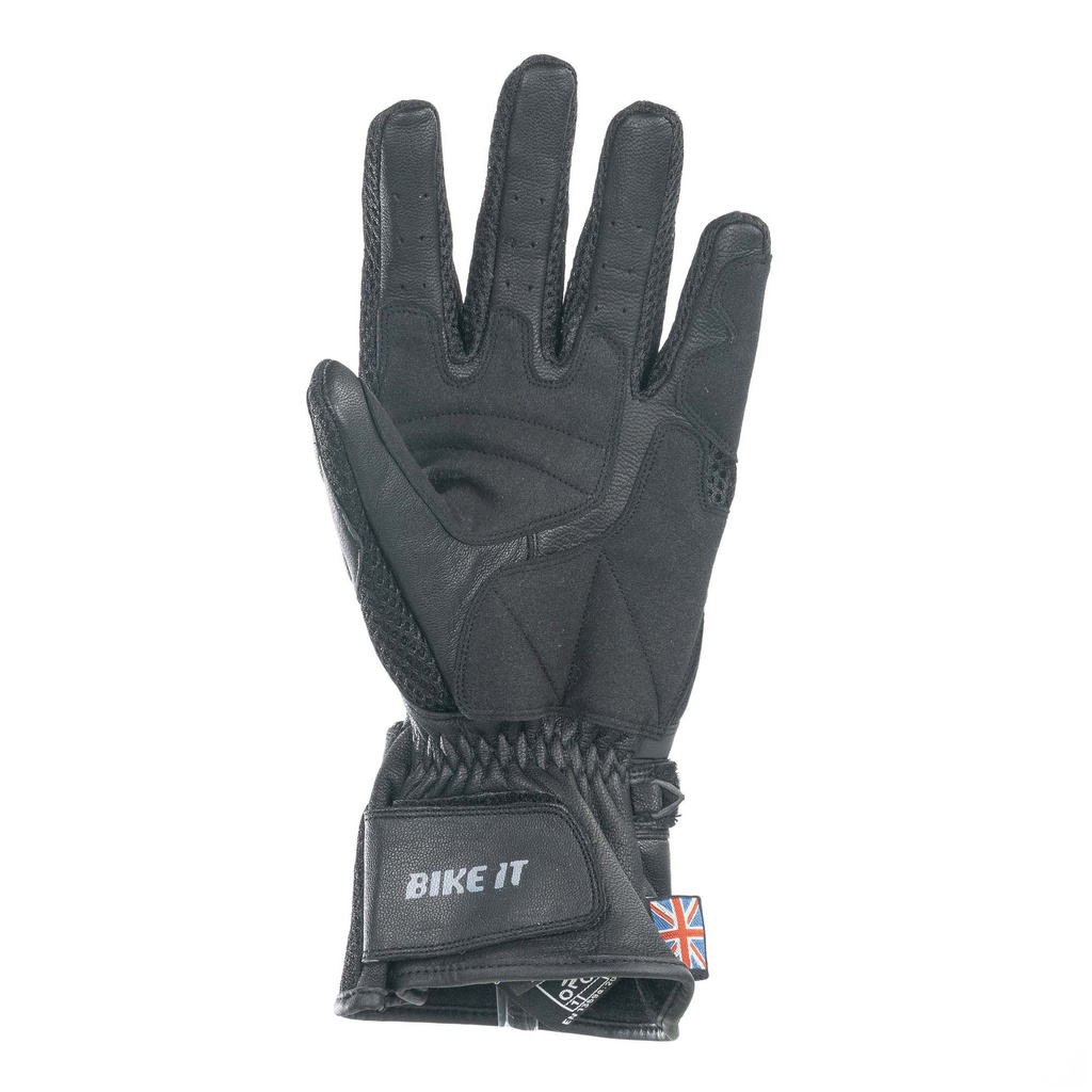 Bike-It Triple Black Air Motorcycle Gloves