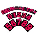 B-G Racing Large Pit Board Number Sets