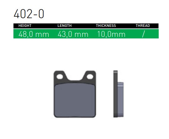 Prodezine - Sinter Brake Pad Set 402 KART REPUBLIC