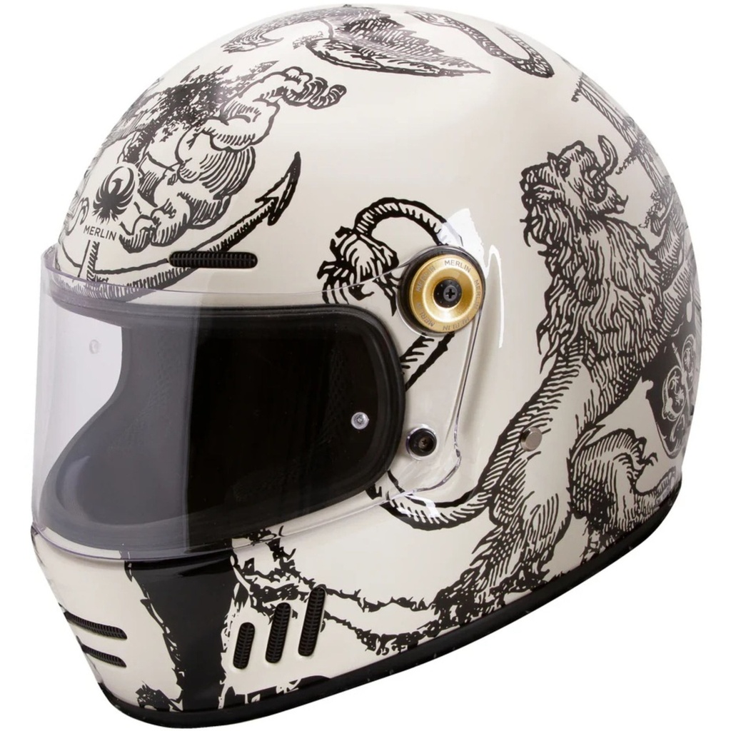 Merlin Revival Graphic Motorcycle Helmet