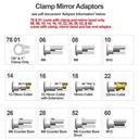 Oberon Performance Adjustable Racing Motorcycle Clamp Mirror