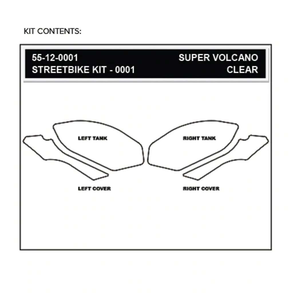 StompGrip Super Volcano Streetbike Clear Traction Kit