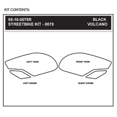 StompGrip Volcano Streetbike Black Traction Kit