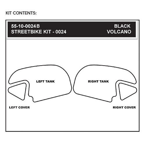 StompGrip Volcano Streetbike Black Traction Kit