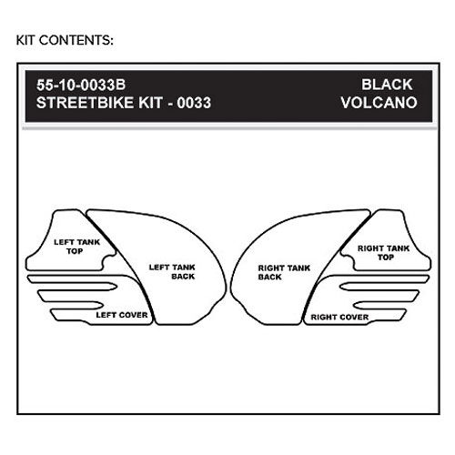 StompGrip Volcano Streetbike Black Traction Kit