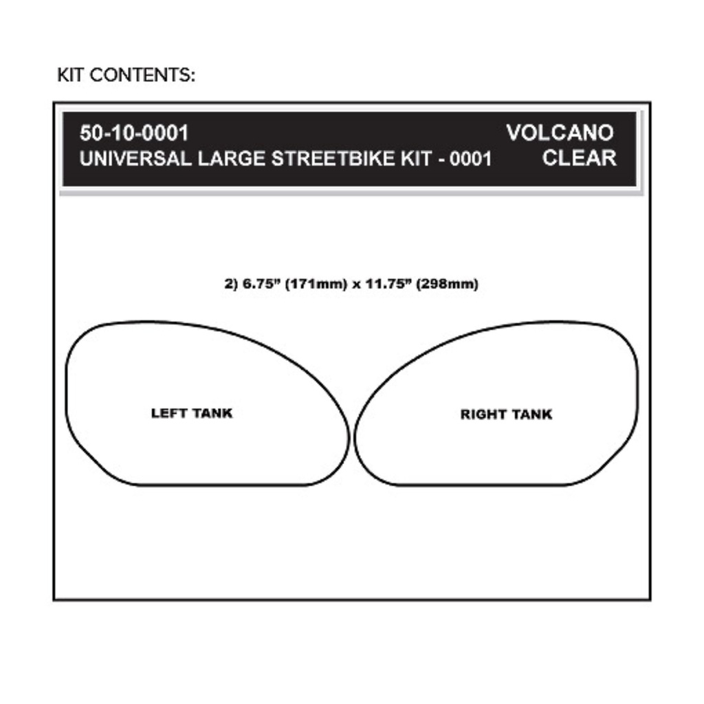 StompGrip Volcano Streetbike Black Universal Traction Kit
