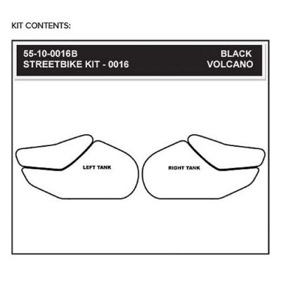 StompGrip Volcano Streetbike Black Traction Kit