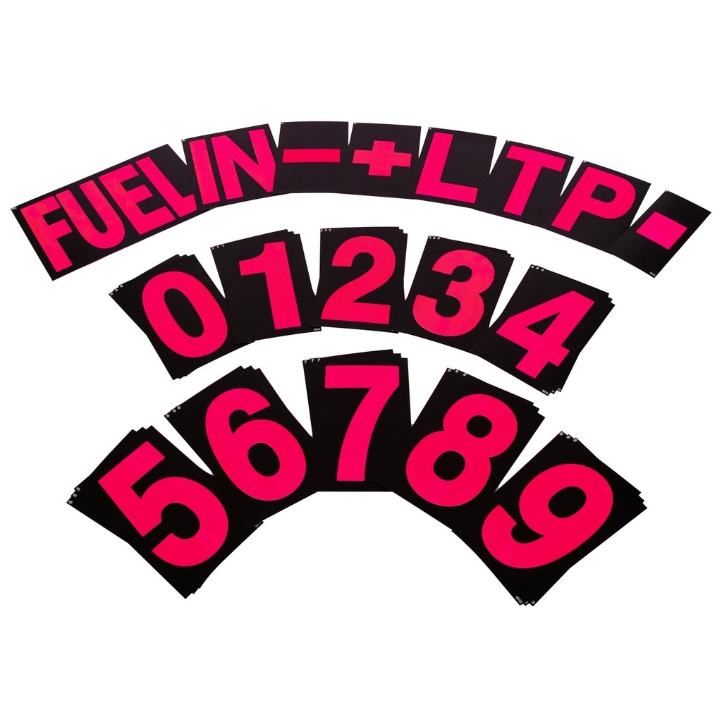 B-G Racing Standard Pit Board Number Sets