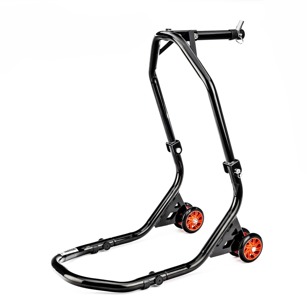 Warrior 4 Wheel Motorcycle Racing Head Paddock Stand & Rear Paddock Stand Bundle