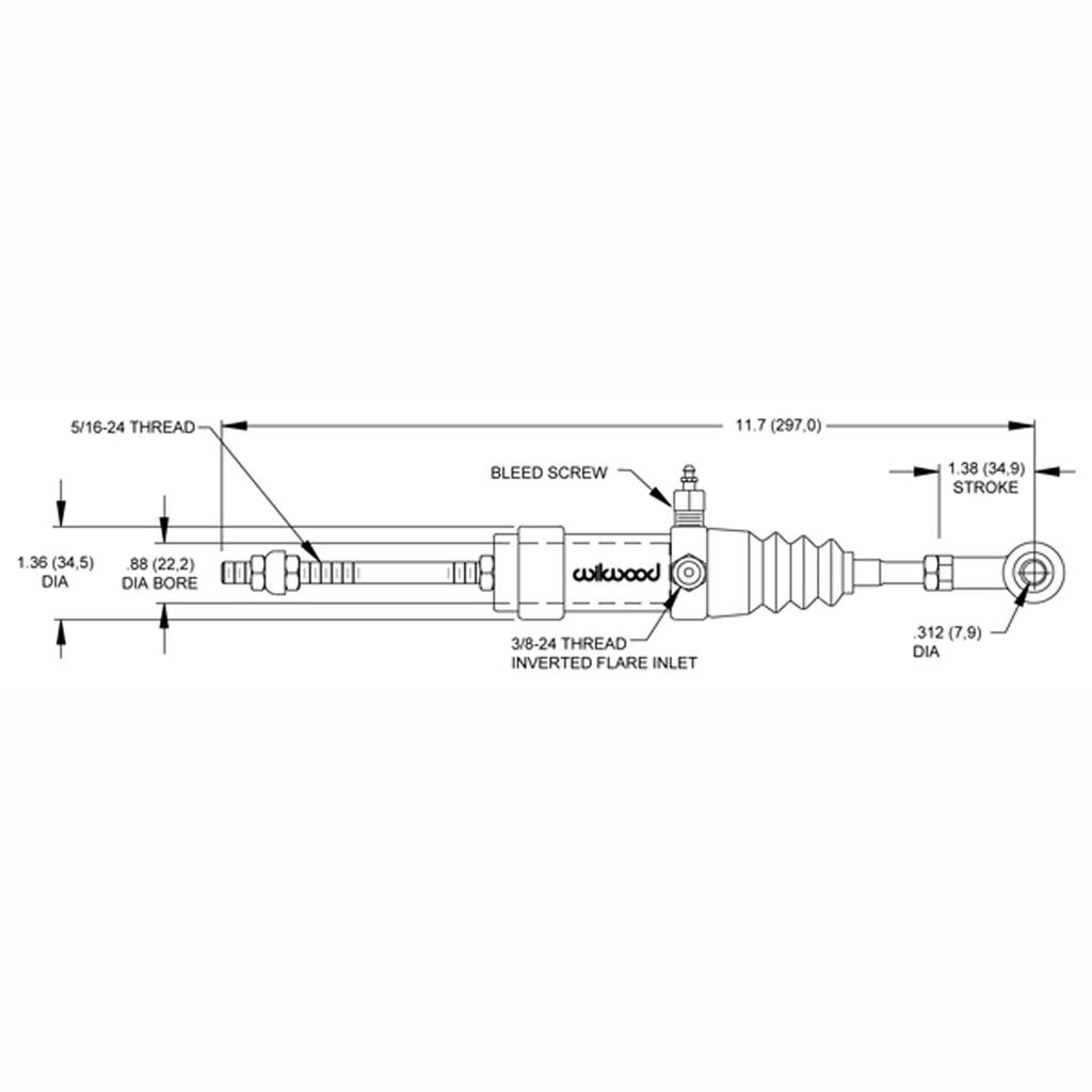 Wilwood Pull Type Slave Cylinder 7/8 Inch Bore
