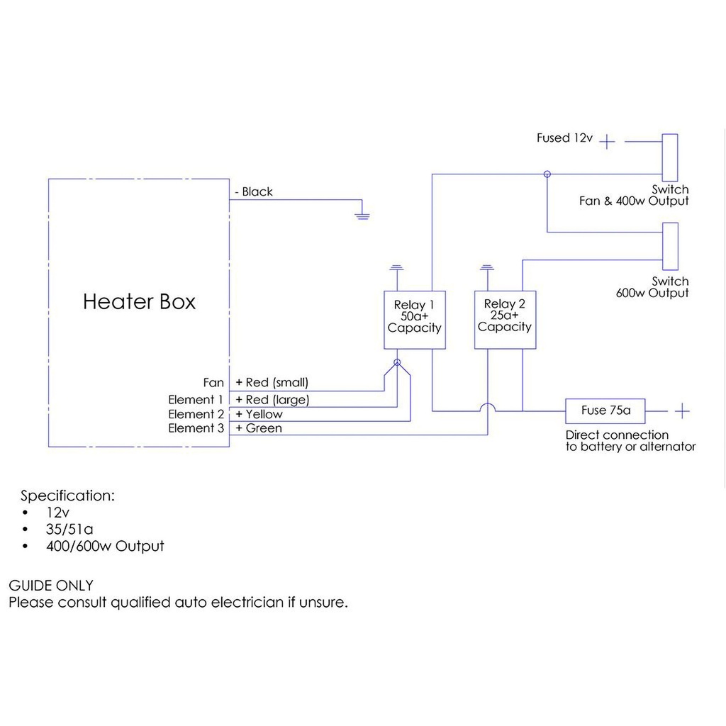 T7Design 12V 600w Ducted Electric Cab Heater