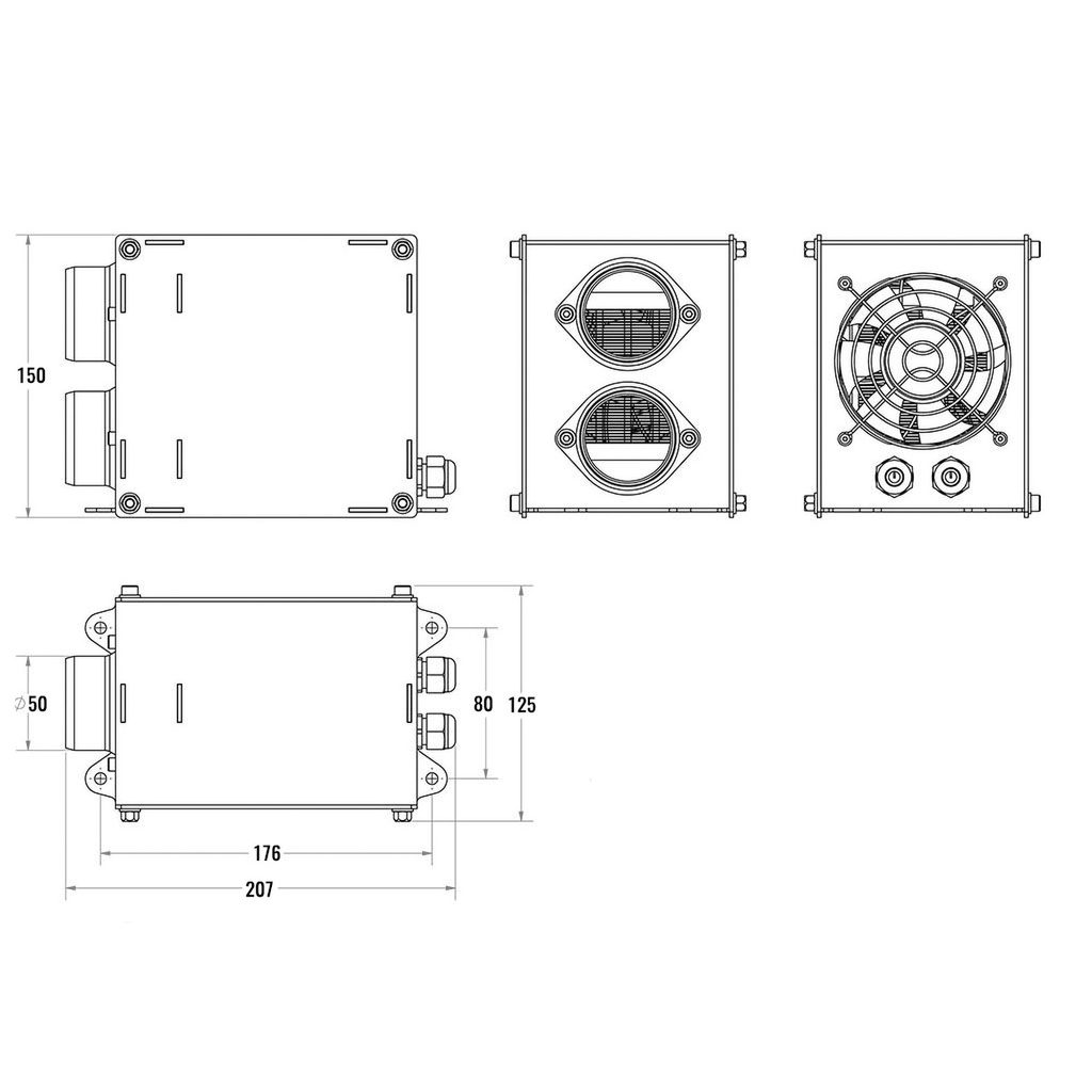 T7Design 12V 400w Ducted Electric Cab Heater