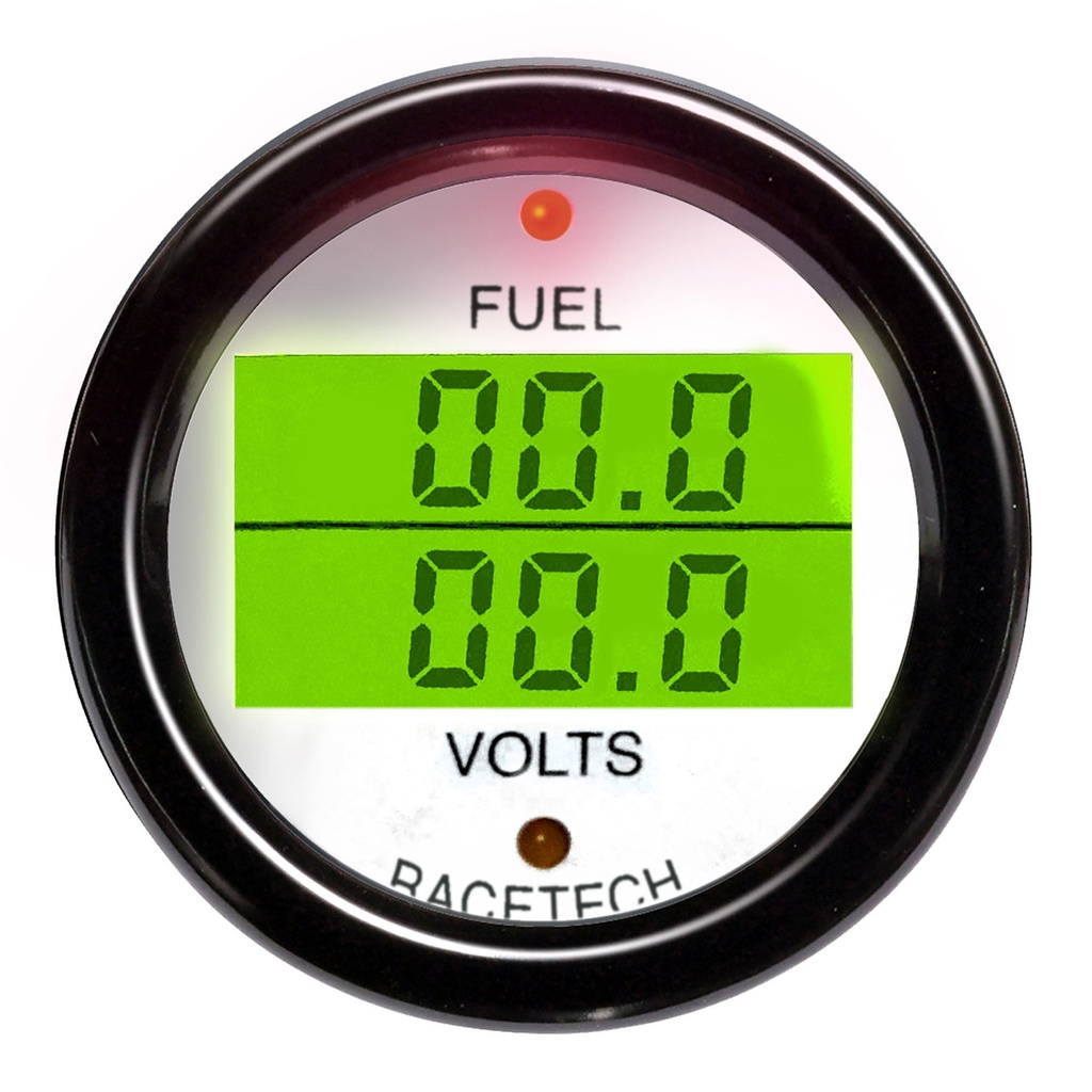 Racetech Fuel Pressure - Volts Dual Gauge