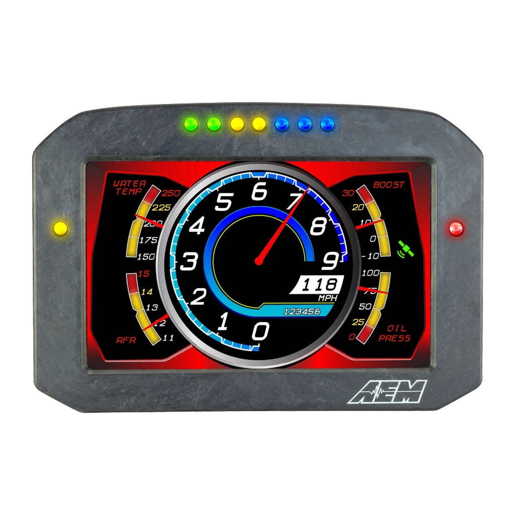 AEM Electronics CD-7 Carbon Flat Panel Digital Dash Display With Data Logging