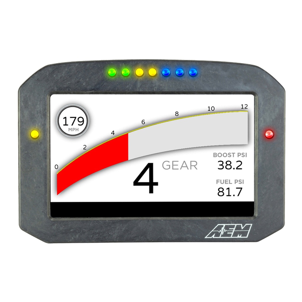 AEM Electronics CD-7 Carbon Flat Panel Digital Dash Display With Data Logging