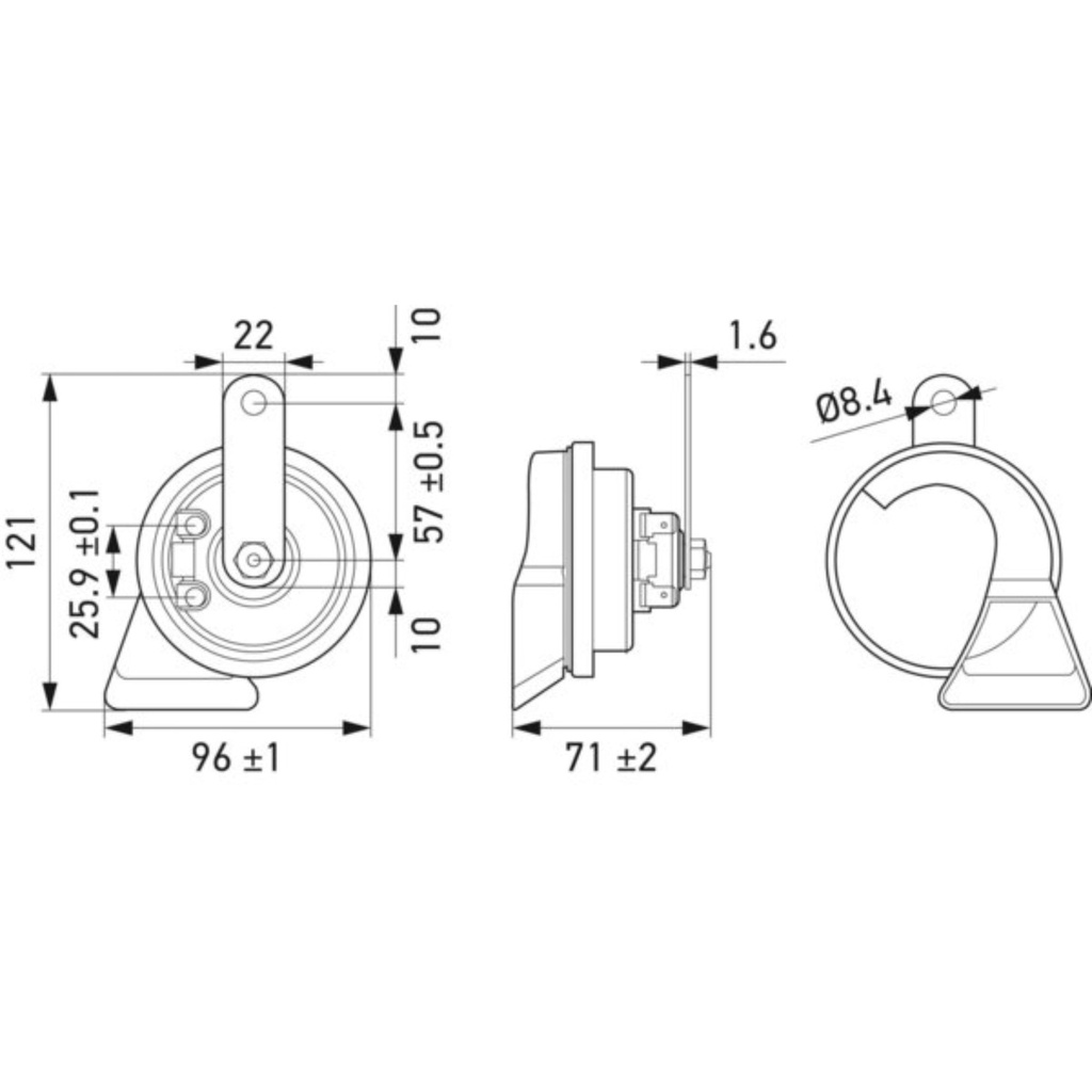 Hella Trumpet Horn TE22 Set