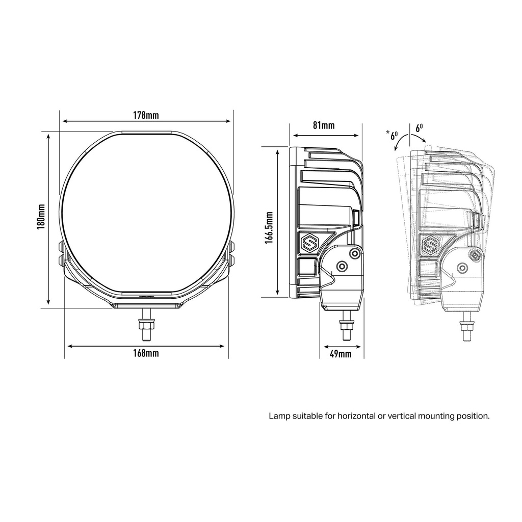 Lazer Lamps Sentinel Elite LED Light With Position Light - 7 Inch
